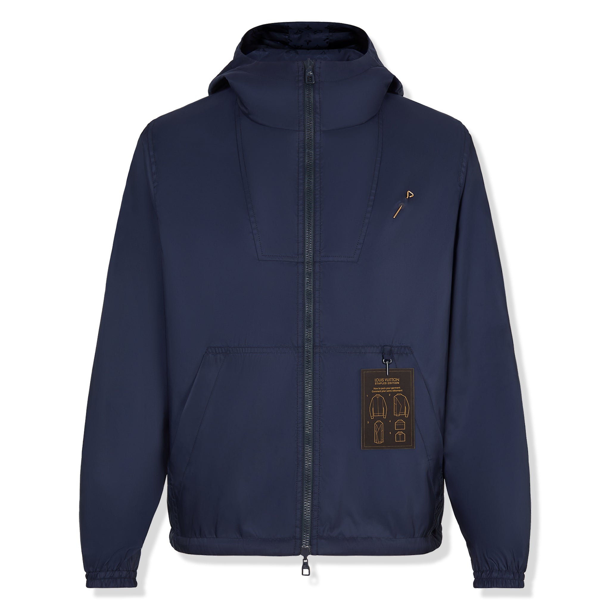 Image of Louis Vuitton LV Monogram Reversible Navy Windbreaker